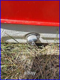 Vintage Wards Western Field Metal Cooler Ice Chest 1950s With Tray Box Red White