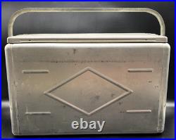 Vintage Western Field Metal Cooler Ice Chest 1950s includes removable tray