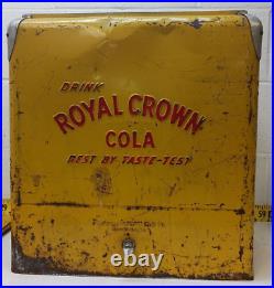 Vintage Yellow Metal Royal Crown Cola Cooler/Chest (SR)