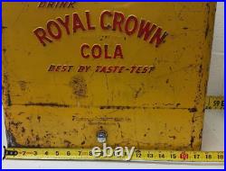 Vintage Yellow Metal Royal Crown Cola Cooler/Chest (SR)