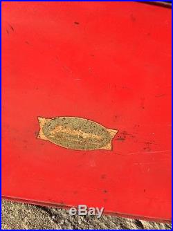 Vintage j. C. Jc higggins fire red metal cooler