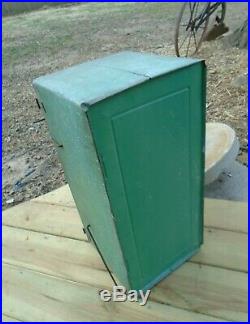 Vintage light green Cooler, Ice Chest, antique