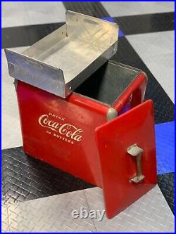 Vintage metal coca cola cooler