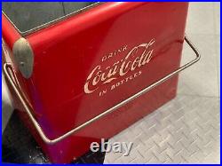 Vintage metal coca cola cooler