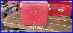 Vintage metal coke cooler