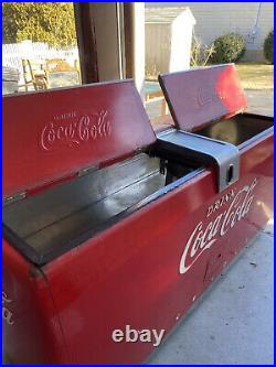 Vintage metal coke cooler 1950s
