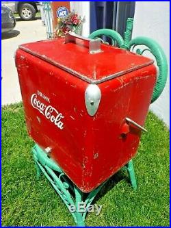 Vintage1950s Coca Cola Coke CoolerMetal Ice Chest CoolerTray InsertEmbossed