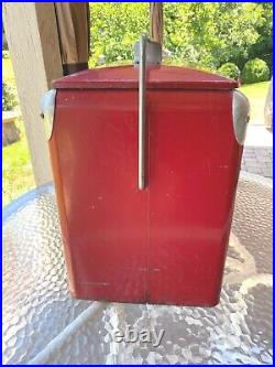 Vtg 1950's Metal Coca-Cola Cooler withtray and bottle opener