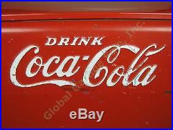 Vtg 1950s Cavalier Red Metal Coca-Cola Cooler Ice Chest Tray Bottle Opener Drain