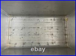 Vtg. 1950s Cronstrom Cronco Aluminum Cooler Gold Vinyl Atomic Pattern Lid/Seat