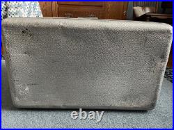 Vtg. 1950s Cronstrom Cronco Aluminum Cooler Gold Vinyl Atomic Pattern Lid/Seat