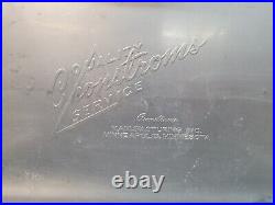 Vtg 1950s Cronstrom Cronco Aluminum Cooler Gold Vinyl Atomic Pattern No Tray