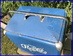 Vtg 1950s Pepsi Cola Soda Pop Cooler Metal Ice Chest With Sandwich Tray