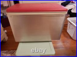 Vtg 1960's TED WILLIAMS Aluminum Ice Chest Cooler withdrainage hose 22 x 14 x 16