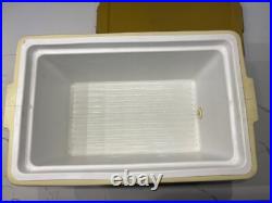 Vtg 1970's COLEMAN Double Metal Handle Cooler Beige Mustard Yellow With Spout US Vtg 1970's COLEMAN Double Metal Handle Cooler Beige Mustard Yellow With Spout US