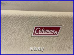 Vtg 1970's COLEMAN Double Metal Handle Cooler Beige Mustard Yellow With Spout US Vtg 1970's COLEMAN Double Metal Handle Cooler Beige Mustard Yellow With Spout US
