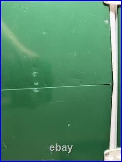 Vtg 1970s Large Coleman Green White Metal / Plastic Cooler