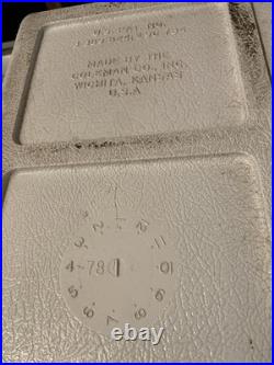 Vtg 1970s Large Coleman Green White Metal / Plastic Cooler April 1978