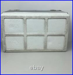 Vtg 1970s Metal Coleman Cooler Green-Metal Opening & Handles 22.5x13.5x12.5 USA