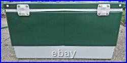 Vtg 1984 Large Coleman Green White Metal Cooler Ice Chest 22x12x13 With Handles