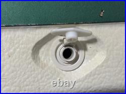 Vtg 1984 Medium Coleman Cooler Green & White Metal Cooler Ice Box 11x18x14