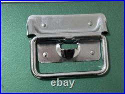 Vtg 1984 Medium Coleman Cooler Green & White Metal Cooler Ice Box 11x18x14