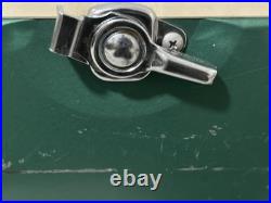 Vtg 1984 Medium Coleman Cooler Green & White Metal Cooler Ice Box 11x18x14