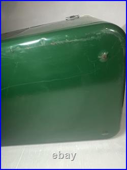 Vtg 60's/70's Thermos Large Green Metal Cooler Ice Box Chest Latch