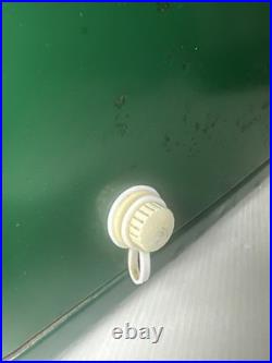 Vtg 60's/70's Thermos Large Green Metal Cooler Ice Box Chest Latch