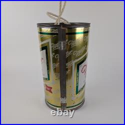 Vtg 70s Miller High Life Large Metal Beer Can Promo Advertising Cooler 14
