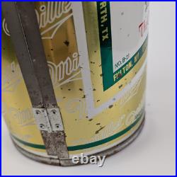 Vtg 70s Miller High Life Large Metal Beer Can Promo Advertising Cooler 14