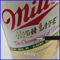 Vtg 70s Miller High Life Large Metal Beer Can Promo Advertising Cooler 14