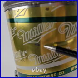 Vtg 70s Miller High Life Large Metal Beer Can Promo Advertising Cooler 14