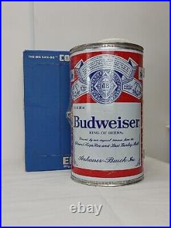 Vtg Budweiser Metal Cooler Ehco Big Can Do USA Made Beer Shape 1980's 14 6-Pack