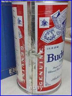 Vtg Budweiser Metal Cooler Ehco Big Can Do USA Made Beer Shape 1980's 14 6-Pack