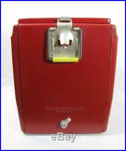 Vtg Coca Cola Cooler Progress Refrigerator A56 Red Metal w Tray Original Box
