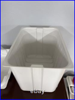 Vtg Coleman 28 Brown Ice Chest Metal Cooler RARE Tray & Drain USA
