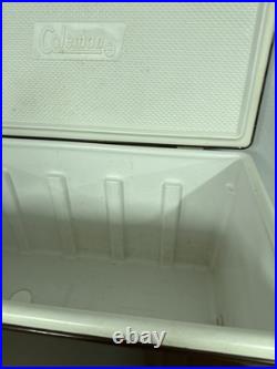 Vtg Coleman 28 Brown Ice Chest Metal Cooler RARE Tray & Drain USA Vtg Coleman 28 Brown Ice Chest Metal Cooler RARE Tray & Drain USA