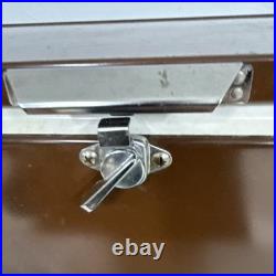 Vtg Coleman 28 Brown Ice Chest Metal Cooler RARE Tray & Drain USA
