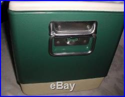 Vtg. Green Coleman Ice Chest Metal Sno Lite Cooler. Has Tray, Ice Packs EXCELLENT
