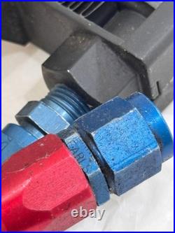 Vtg Lockhart 4-Row Oil Cooler Earl's Braided Lines AN Fittings Honda CB KZ GS XS