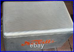 Vtg NESBITT'S Ice Chest Metal Cooler Orange Soda Pop