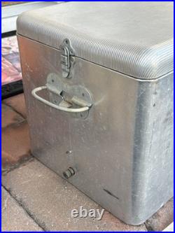 Vtg NESBITT'S Ice Chest Metal Cooler Orange Soda Pop