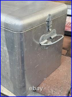 Vtg NESBITT'S Ice Chest Metal Cooler Orange Soda Pop