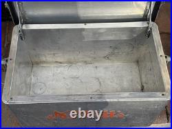 Vtg NESBITT'S Ice Chest Metal Cooler Orange Soda Pop