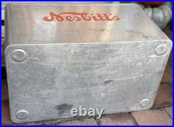 Vtg NESBITT'S Ice Chest Metal Cooler Orange Soda Pop