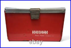 Vtg Poloron Thermaster Cooler Red Aluminum Insulated Ice Chest Made USA 1950s Vtg Poloron Thermaster Cooler Red Aluminum Insulated Ice Chest Made USA 1950s