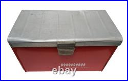 Vtg Poloron Thermaster Cooler Red Aluminum Insulated Ice Chest Made USA 1950s Vtg Poloron Thermaster Cooler Red Aluminum Insulated Ice Chest Made USA 1950s