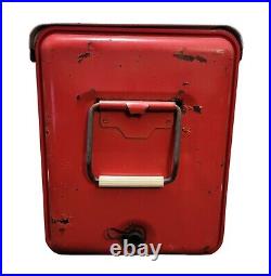 Vtg Poloron Thermaster Cooler Red Aluminum Insulated Ice Chest Made USA 1950s Vtg Poloron Thermaster Cooler Red Aluminum Insulated Ice Chest Made USA 1950s