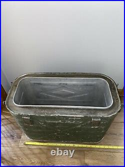 Vtg US Military Wyott Corp 1982 Food Cooler Metal Storage Insulated Container